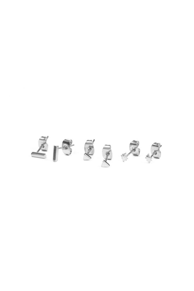 tribe earstuds - silver - bar