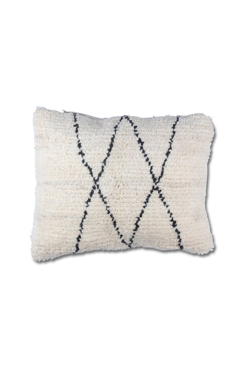 Black White Geometric Beni Ouarain pillow