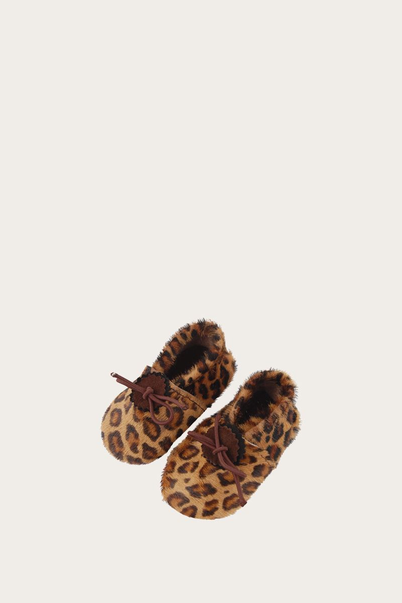 Leopard baby mocassin
