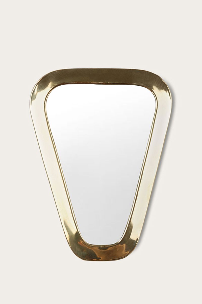 Rounded Triangle Brass Mirror Kasbah