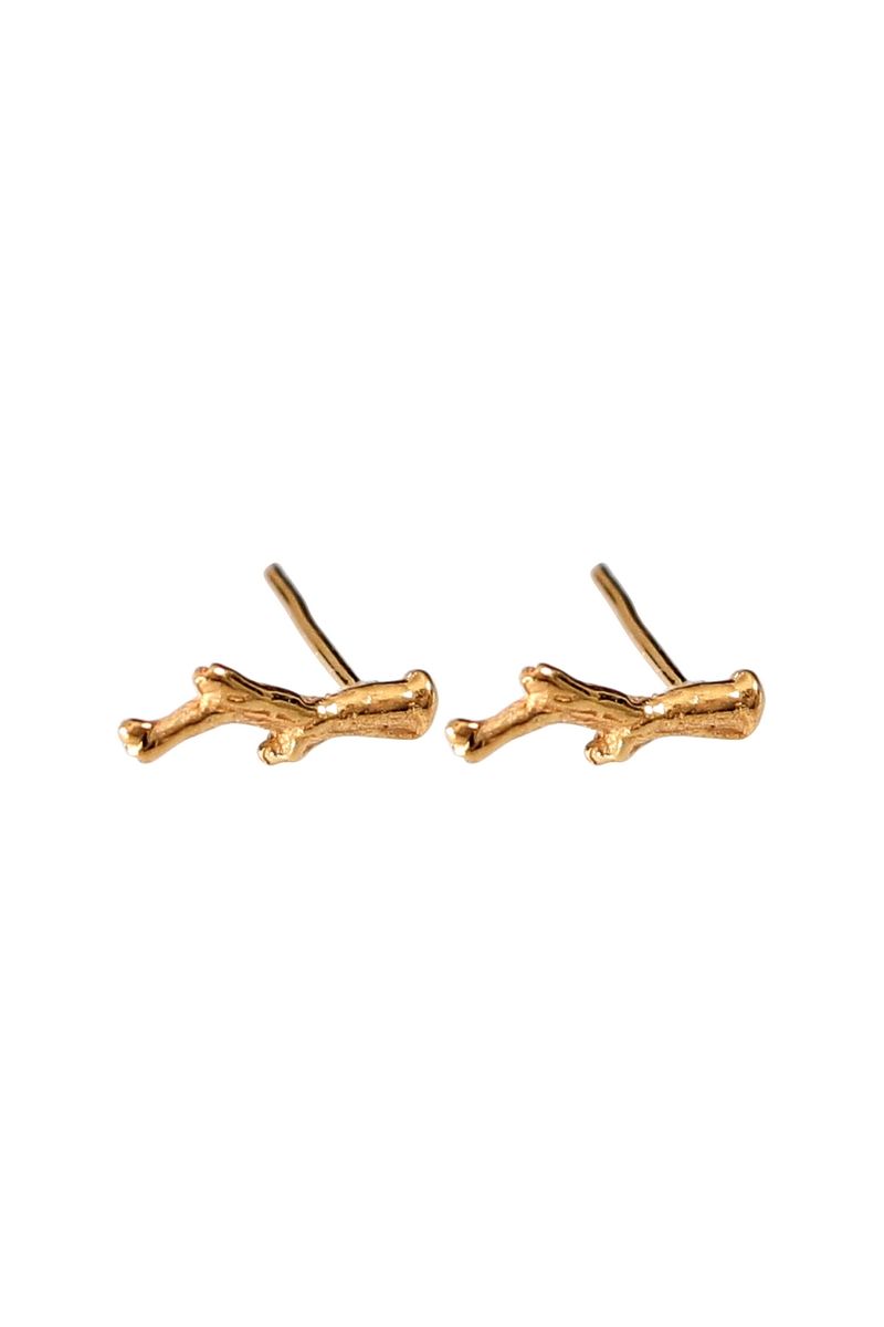 melt studs - gold earrings