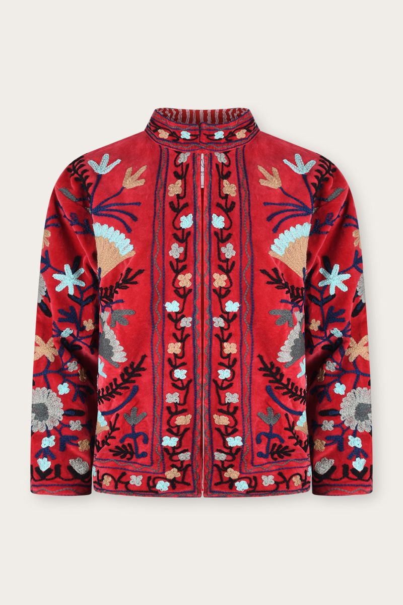 Bestickte Jacke – velvet suzani 