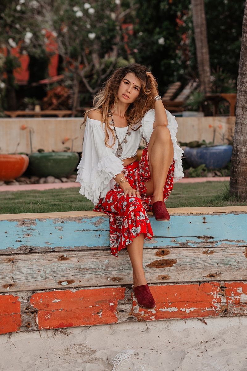 Embroidered Western Mule Catalina
