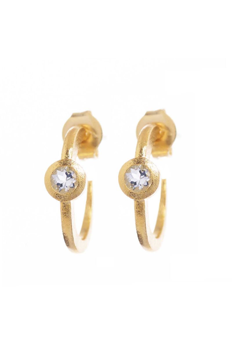 ocean hoops - gold earrings