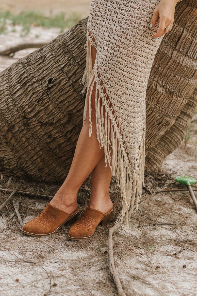 Embroidered Western Mule Catalina