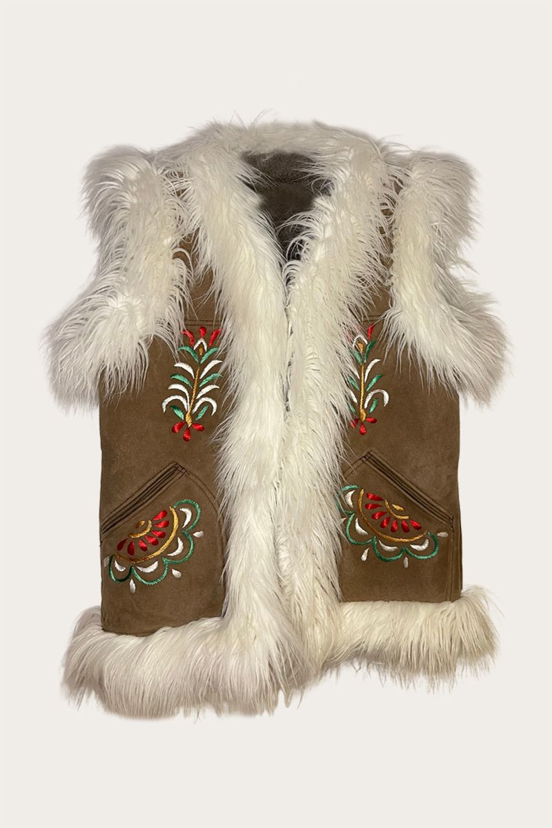 Afghan hand embroidered lammy waistcoat