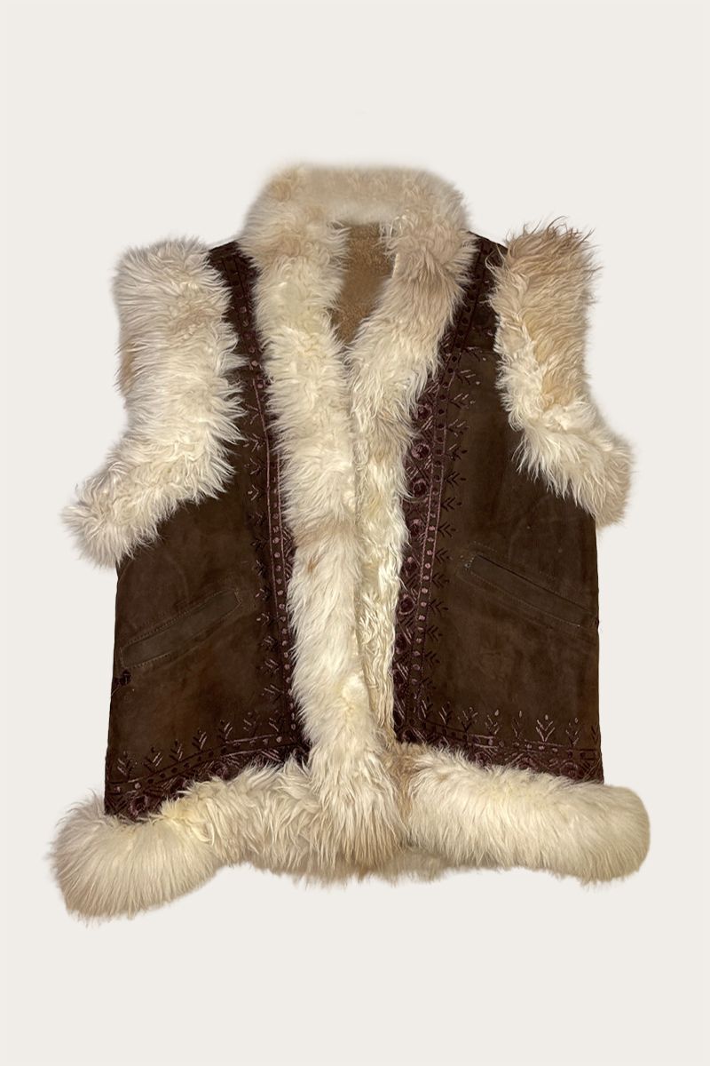 Afghan hand embroidered lammy waistcoat