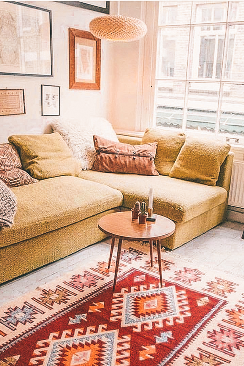 Free gift Kilim rug red