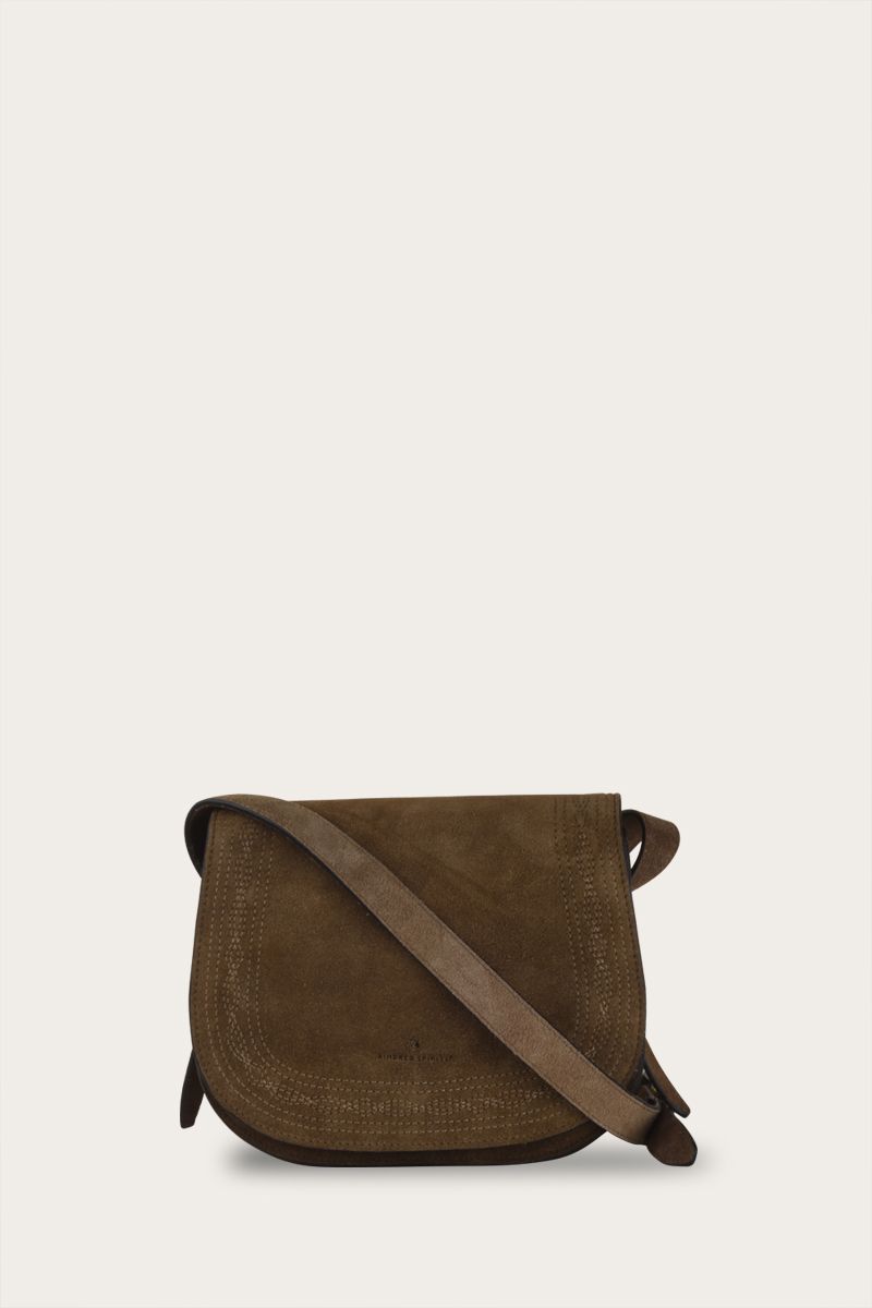 Spanish Embroidery Suede Bag Toffee