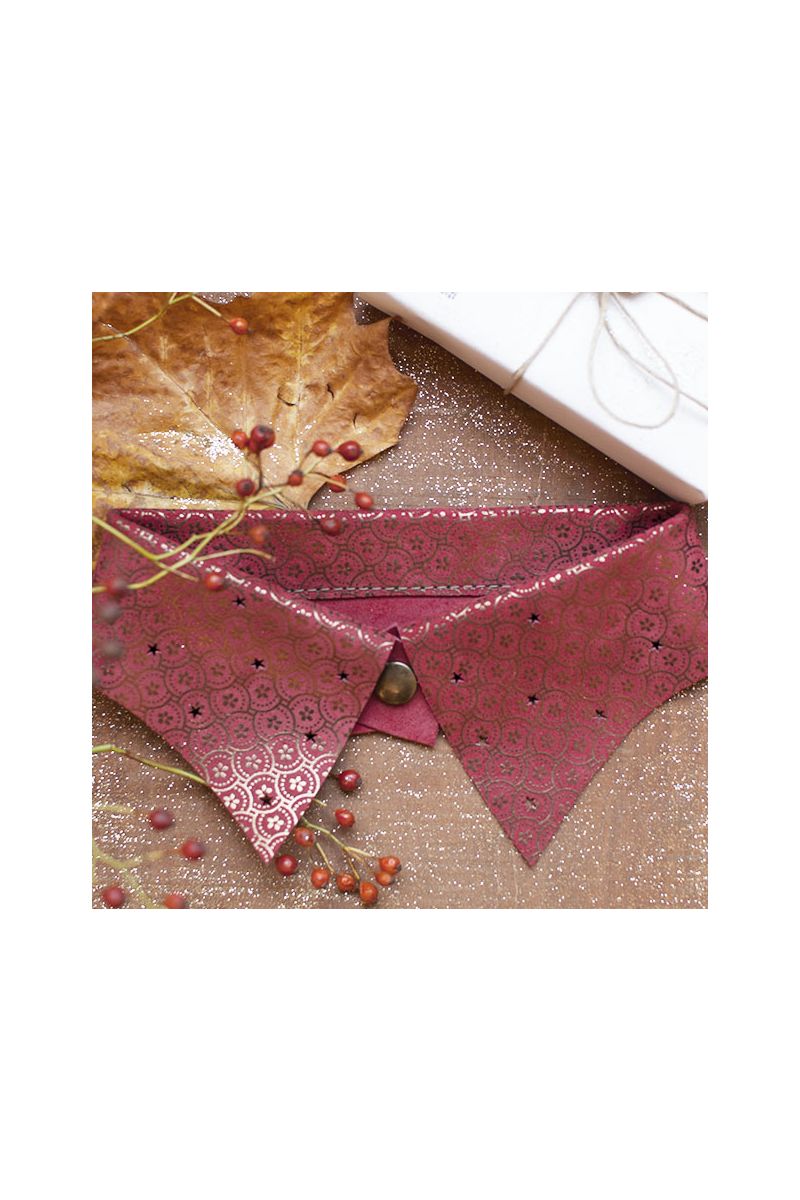 Leather collar red
