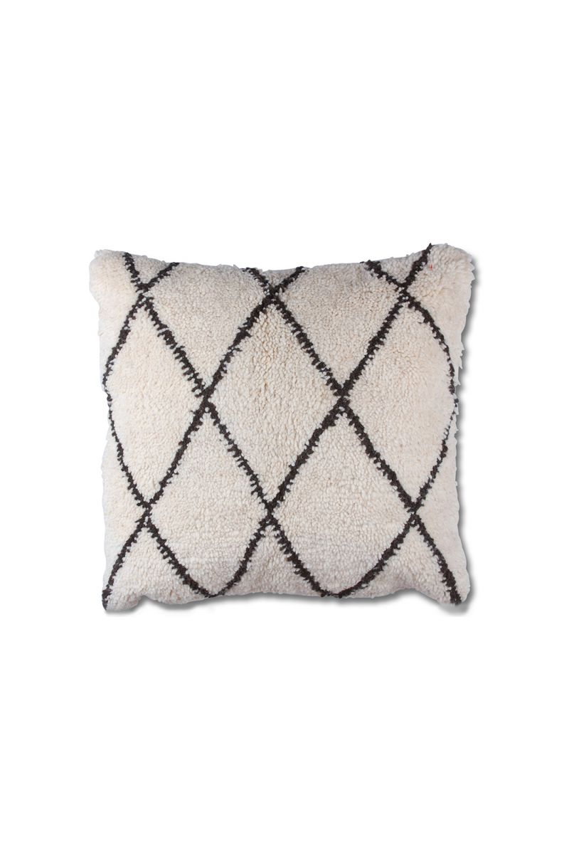 Black White Geometric Beni Ouarain pillow