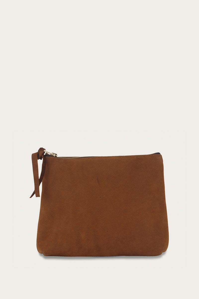 Leather make up bag desert 