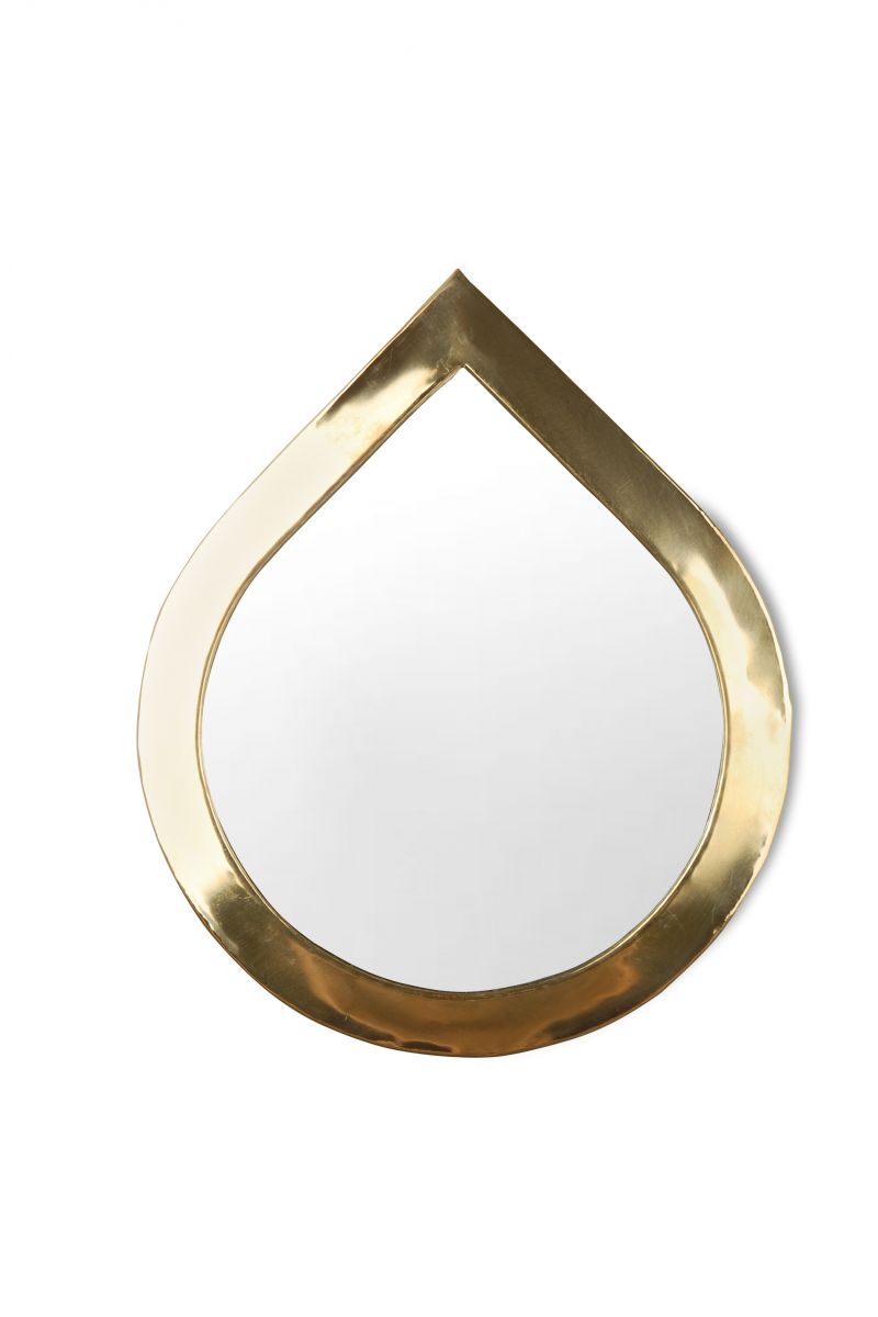 Teardrop Brass Wall Mirror Kasbah