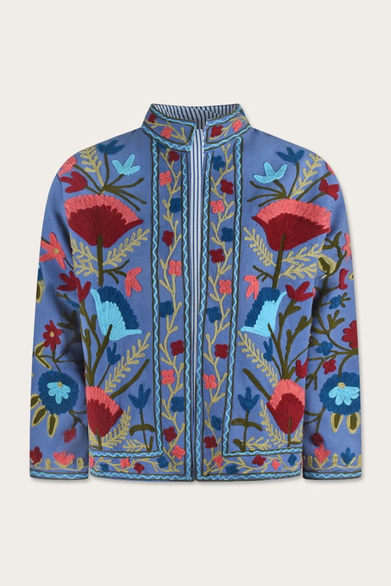 Embroidery Jacket – Blue