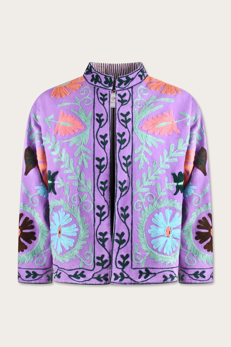 Embroidery Jacket – Blue with red embroidery