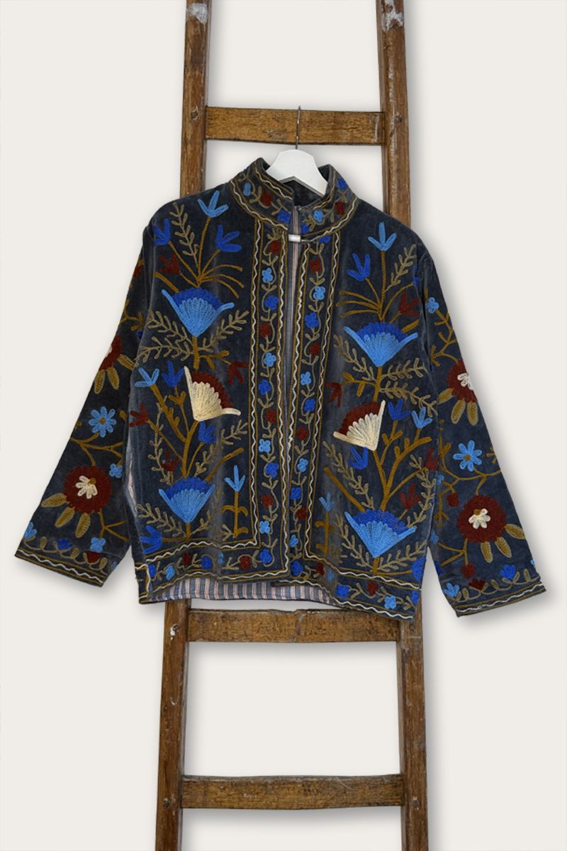Embroidery Jacket – Petrol