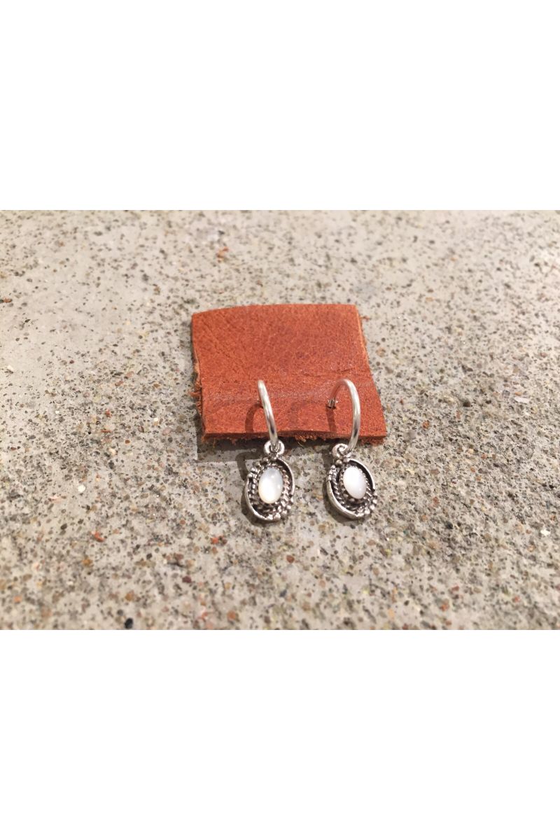 moonstone hoop earrings