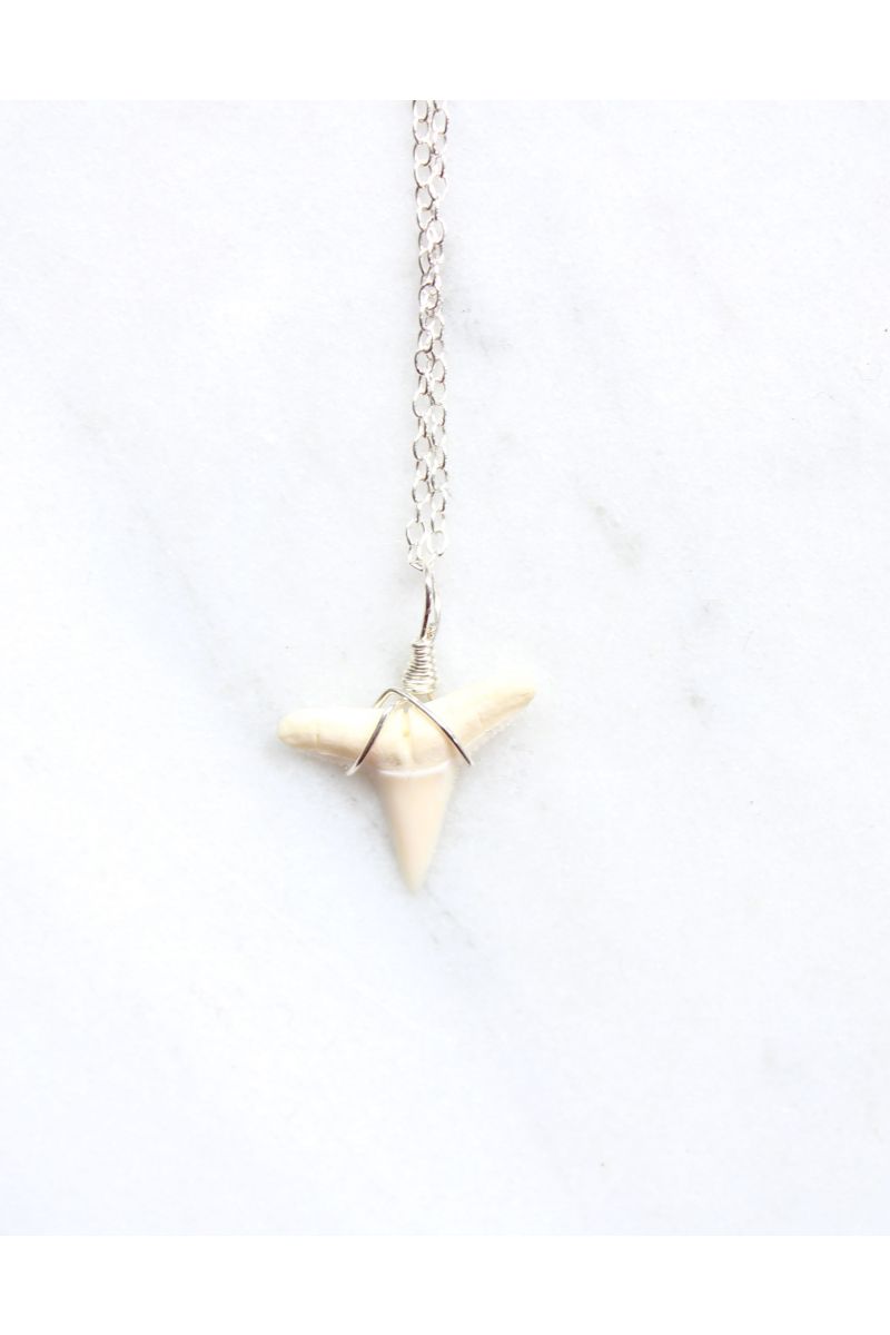 sharktooth necklace - silver