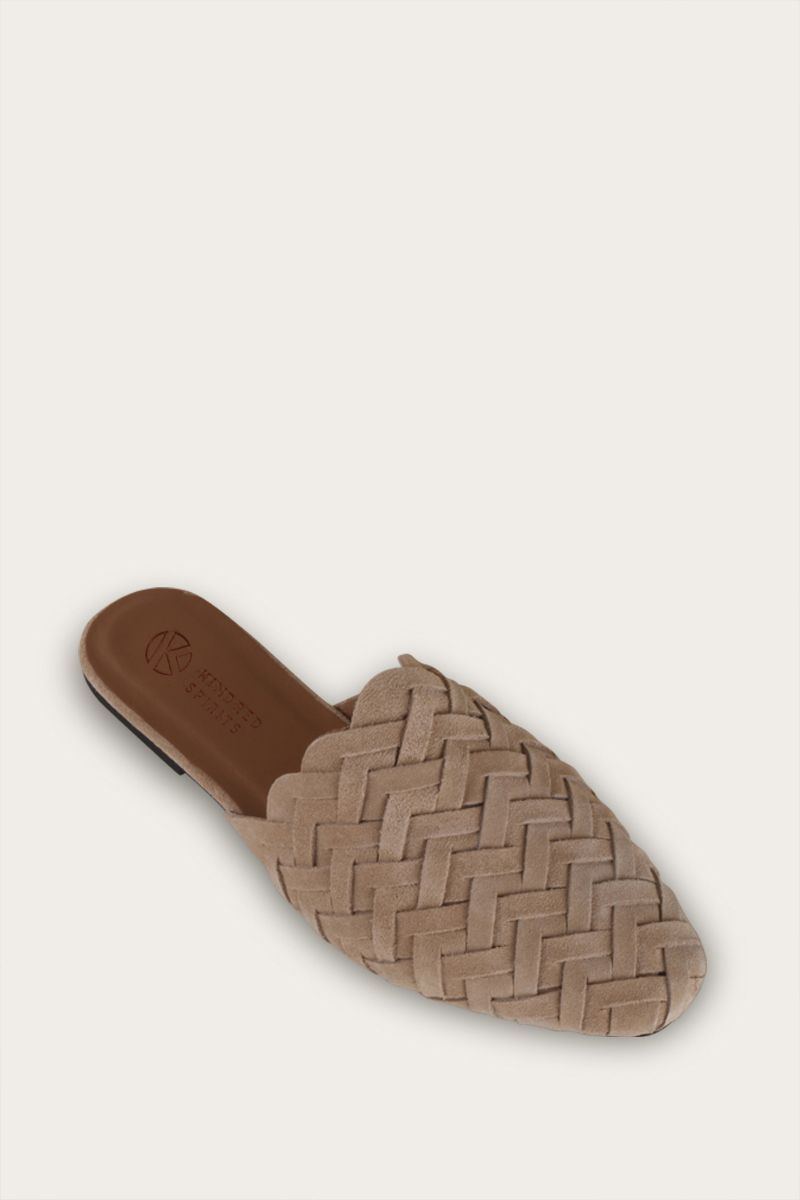 HANDGEWEVEN SLIP ON INSTAPPERS