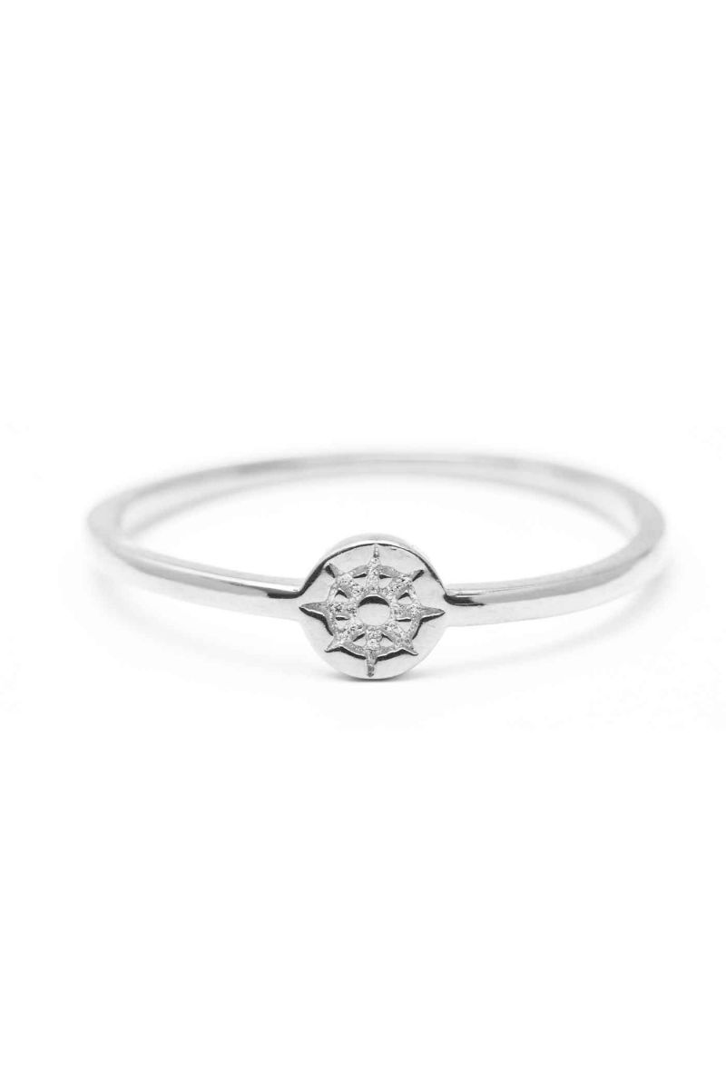 compass ring - silver