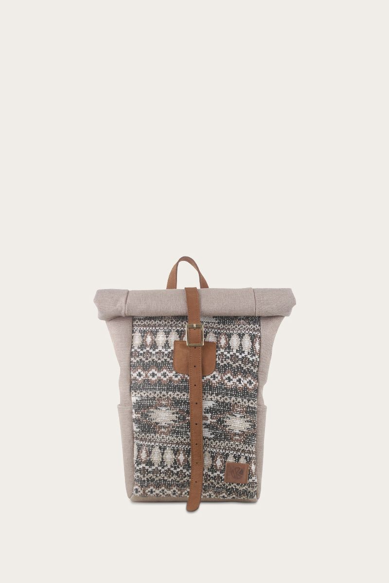 Roll top adjustable backpack small