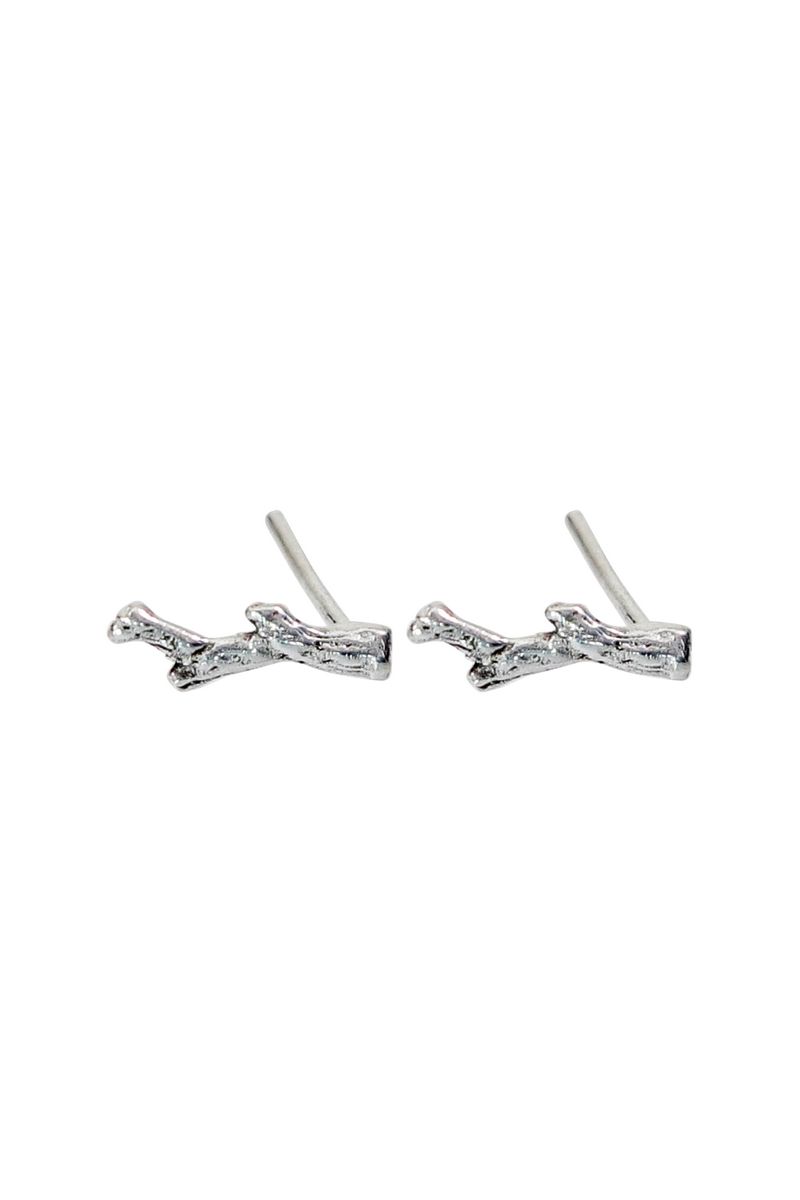 melt studs - silver earrings