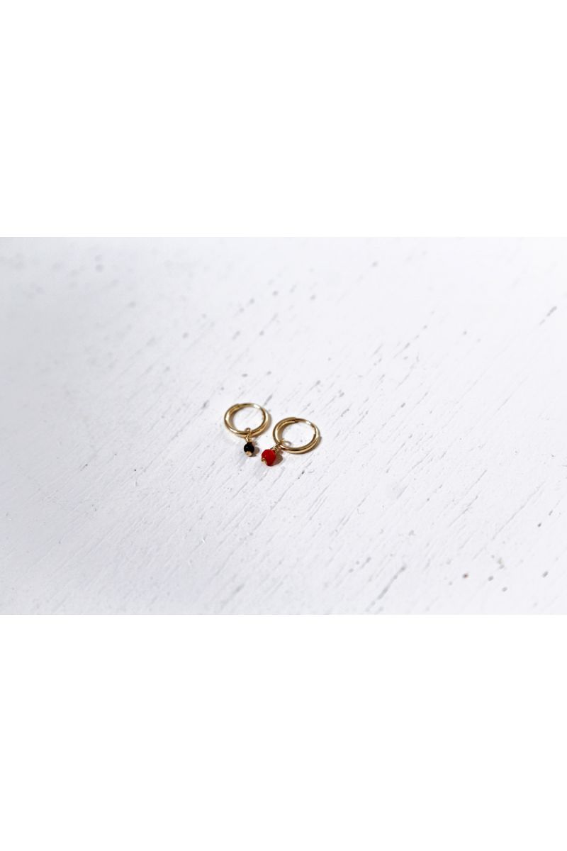hoop earring set - gold