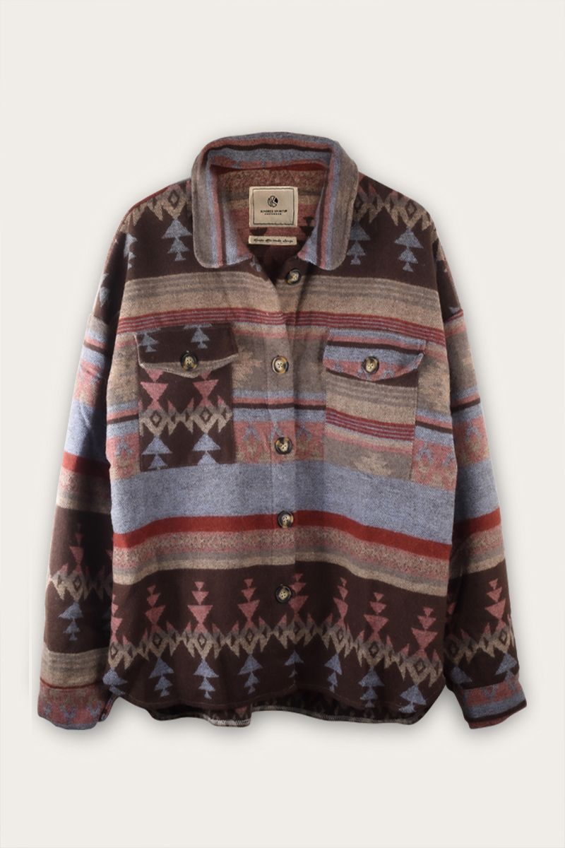 Kindreds Jacquard woven shacket 