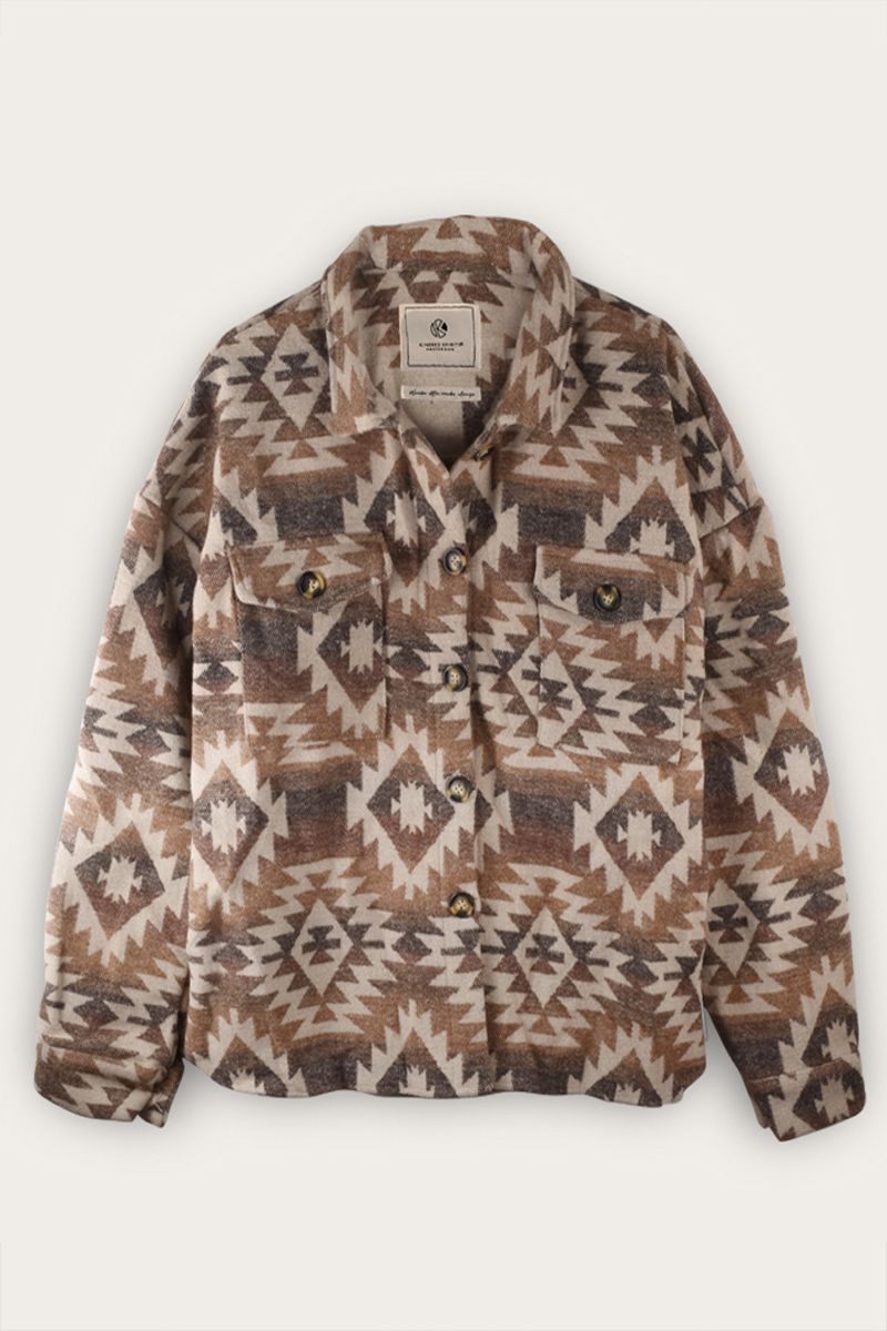 Kindreds Jacquard woven shacket 