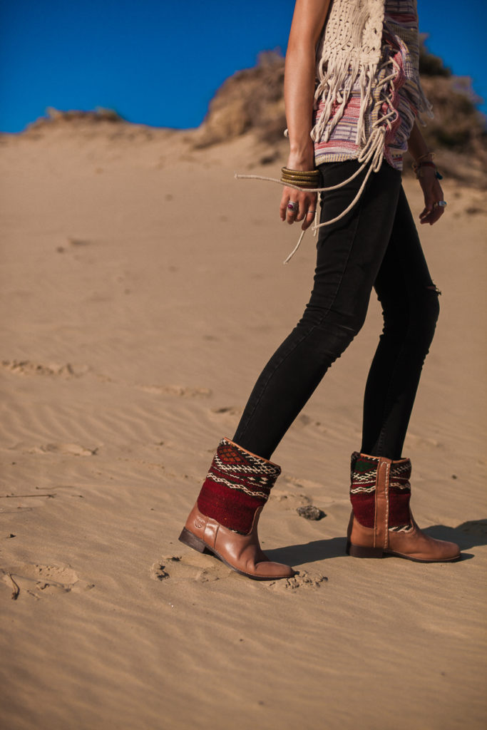 Bohemian Summer outfit inspiration with the Jimi kilim Boots 