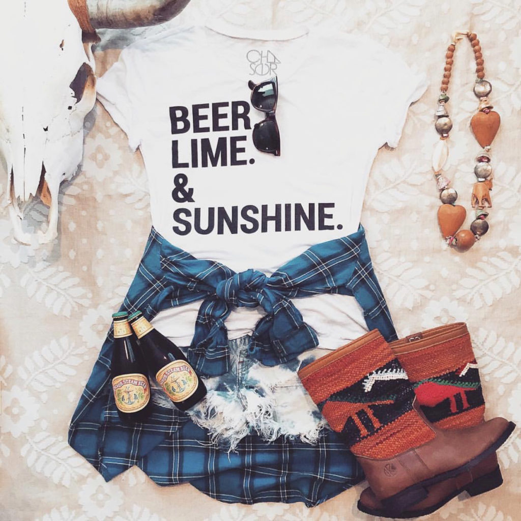 Eight Ways to Style Your Kilim Boots This Summer! Beer, lime & sunshine festival look 