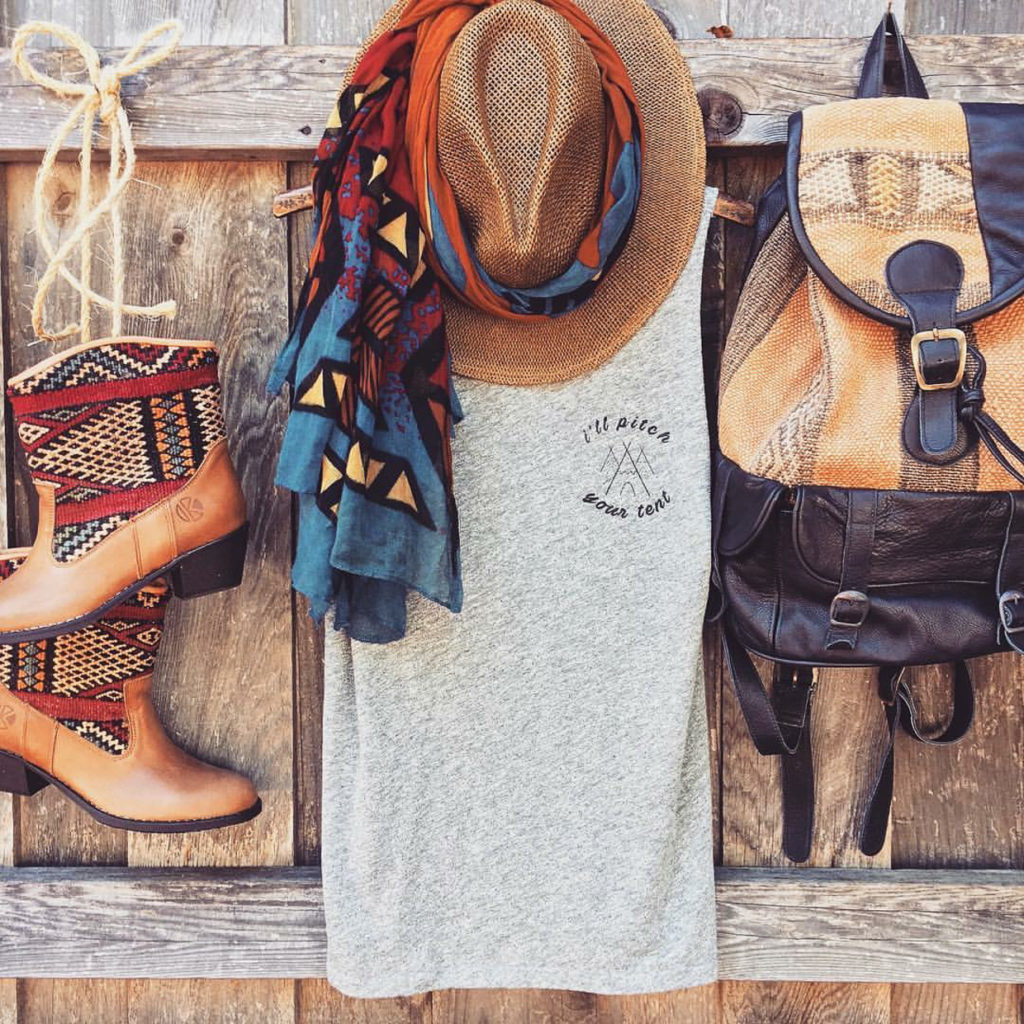 Eight Ways to Style Your Kilim Boots This Summer - to go on a camping adventure