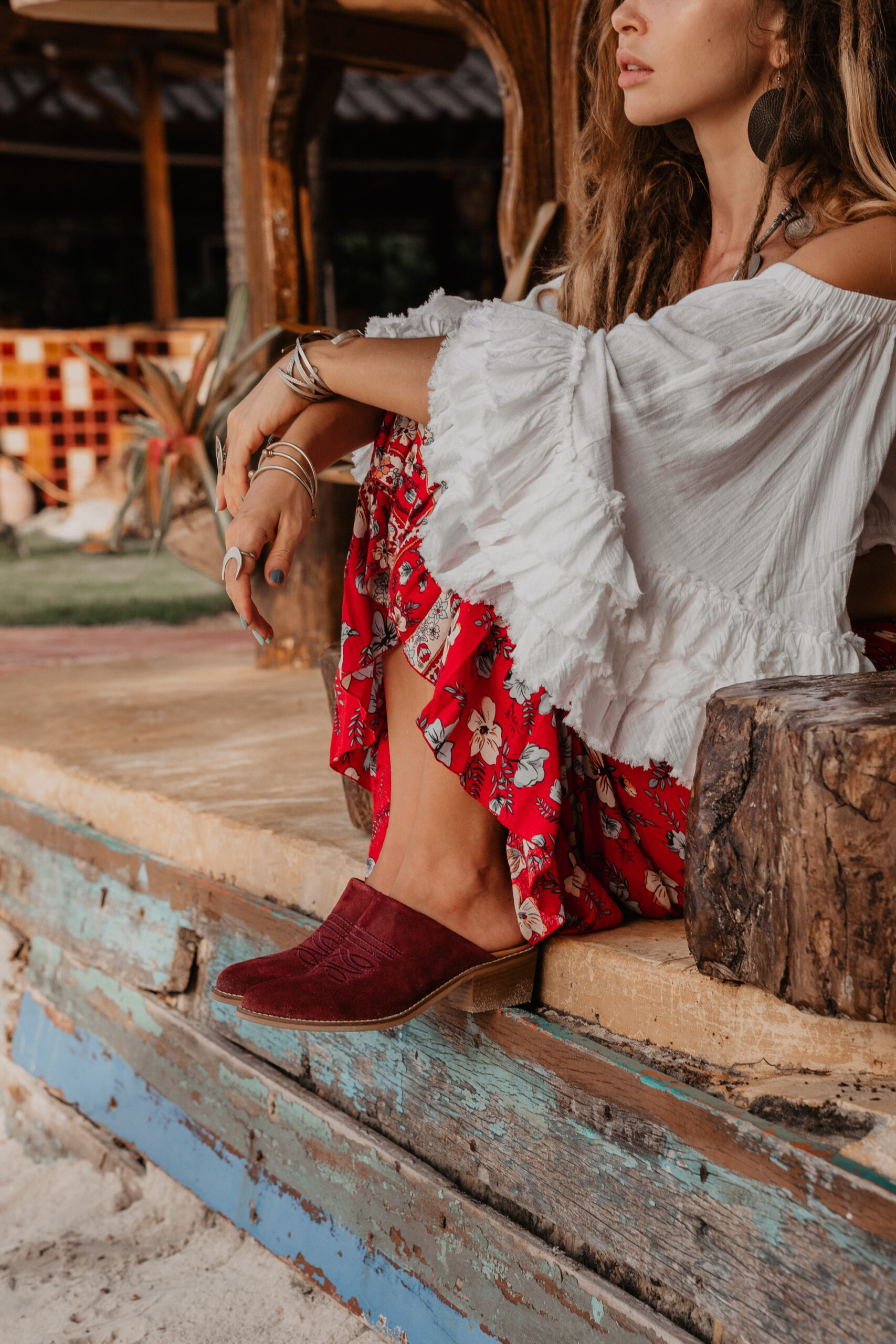 embroidered heeled mules